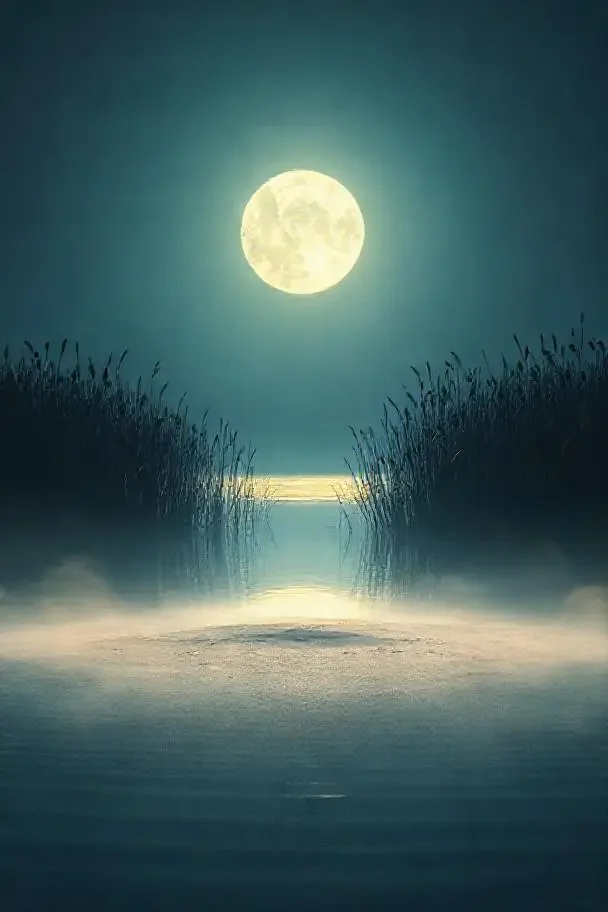 月色芦塘 水岸海报